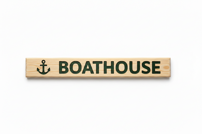 Rustic Pine Location Signs — Cabin, Cottage & Camp