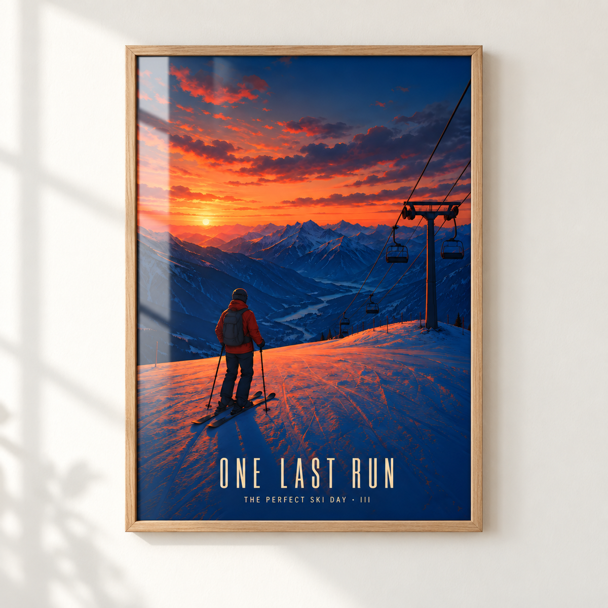 One Last Run — The Perfect Ski Day · III | Advent Limited Edition | Framed Art Print
