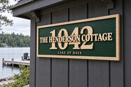 Custom Overlapping Cottage Name Sign