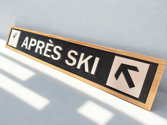 Personalised Wood Carved Après Ski Signs — various sizes Après Ski porch sign