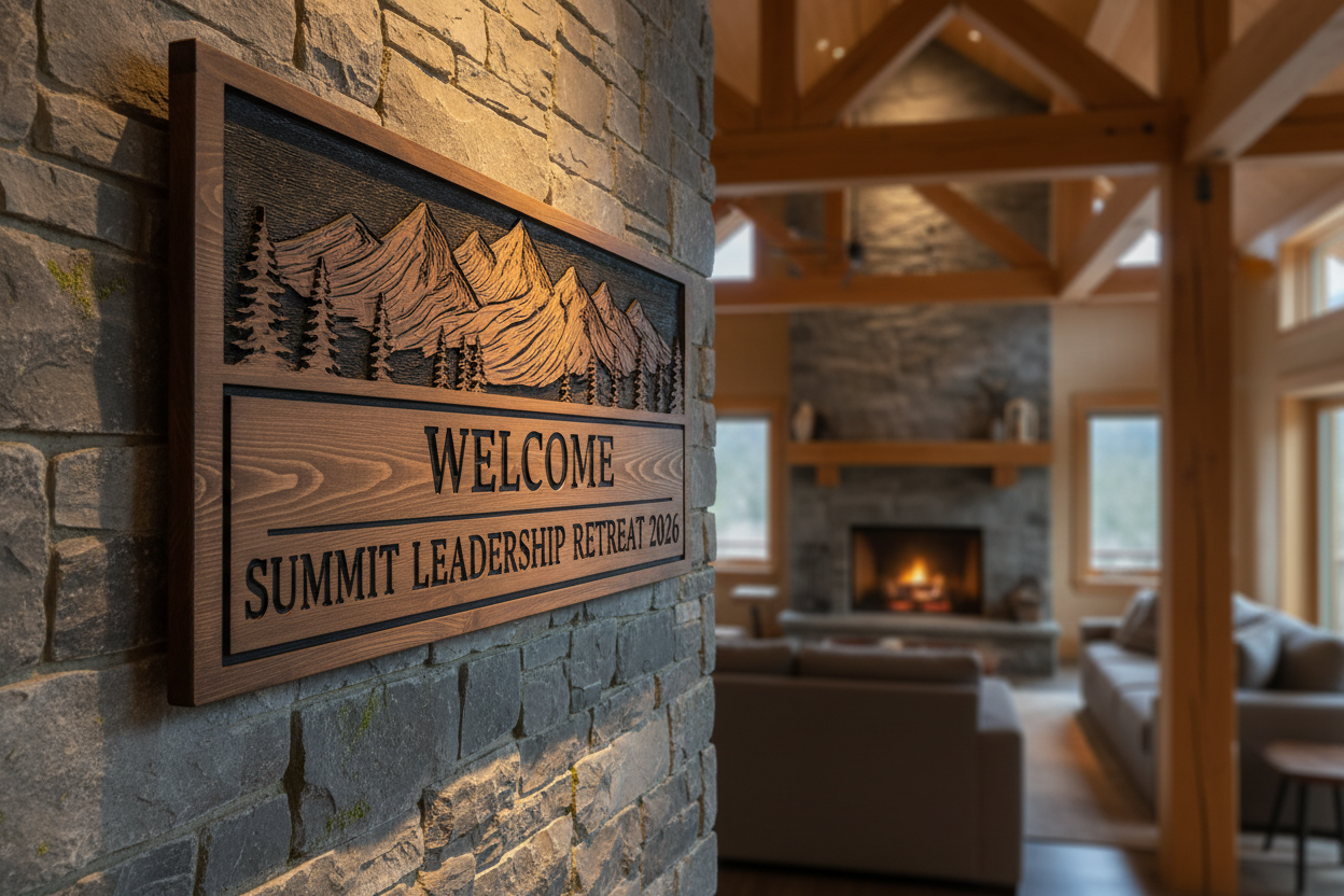 Corporate Retreat Welcome Sign