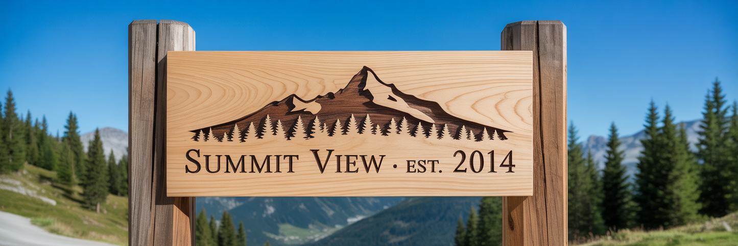 Custom Cottage Driveway Sign – CNC-Carved Personalised Property Sign
