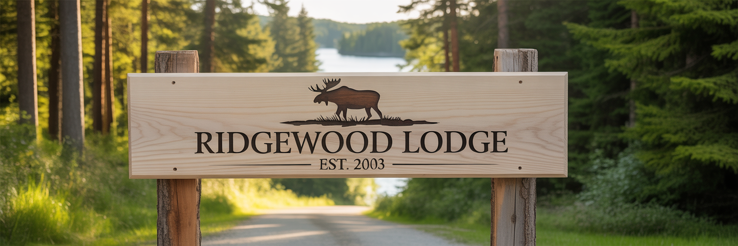Custom Cottage Driveway Sign – CNC-Carved Personalised Property Sign