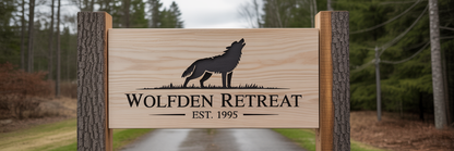 Custom Cottage Driveway Sign – CNC-Carved Personalised Property Sign