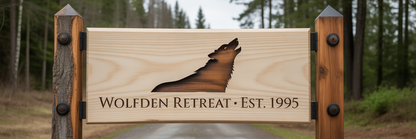 Custom Cottage Driveway Sign – CNC-Carved Personalised Property Sign