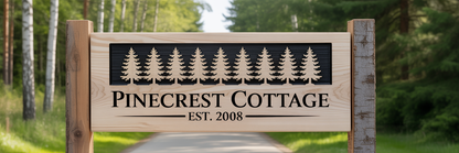 Custom Cottage Driveway Sign – CNC-Carved Personalised Property Sign