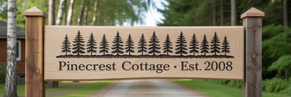 Custom Cottage Driveway Sign – CNC-Carved Personalised Property Sign