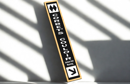 Personalised Framed Wood Carved Ski Trail Signs — various sizes