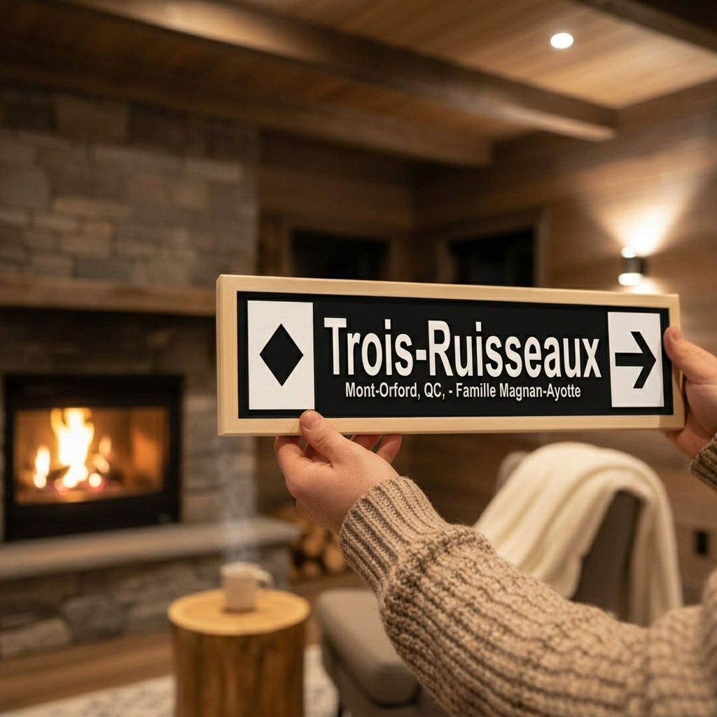 Panneau encadré pour pistes de ski : Vos souvenirs de montagne, immortalisés