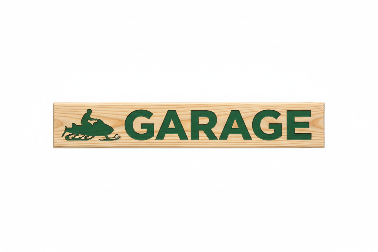Rustic Pine Location Signs — Cabin, Cottage & Camp