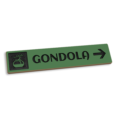 Ski lift Gondola 5 x 24 wood carved sign