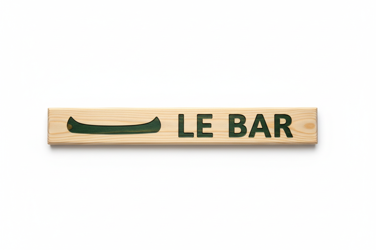 Rustic Pine Location Signs — Cabin, Cottage & Camp