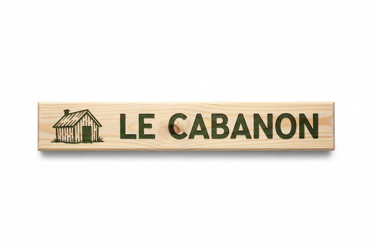 Rustic Pine Location Signs — Cabin, Cottage & Camp