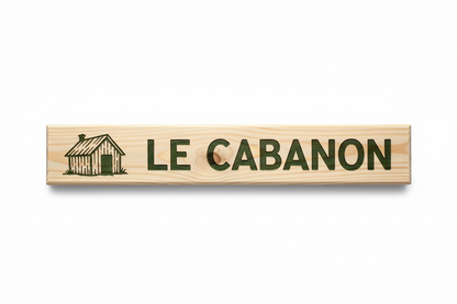 Rustic Pine Location Signs — Cabin, Cottage & Camp