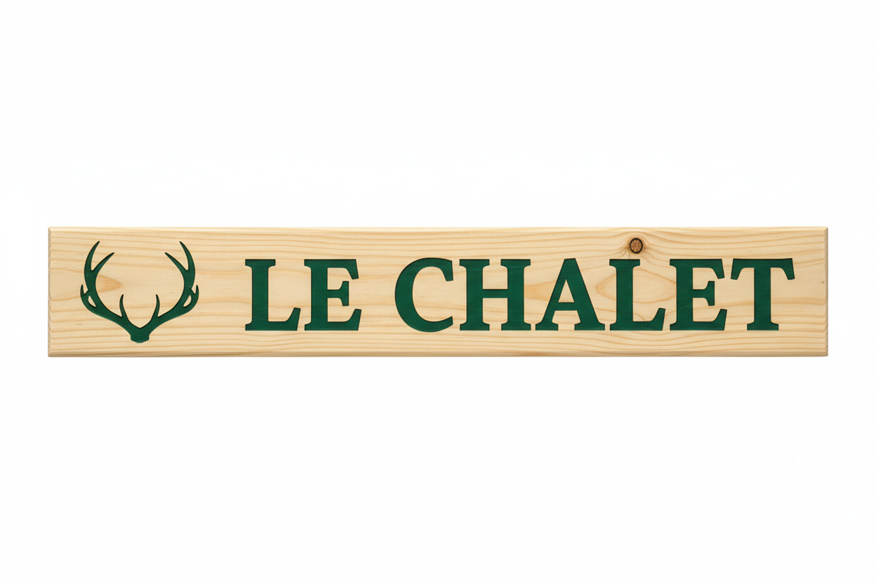 Rustic Pine Location Signs — Cabin, Cottage & Camp