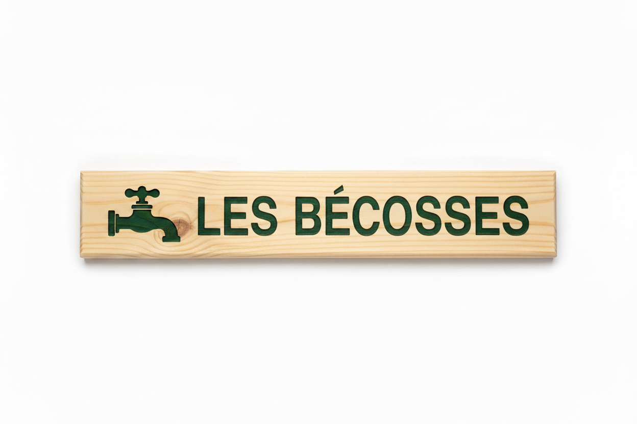 Rustic Pine Location Signs — Cabin, Cottage & Camp