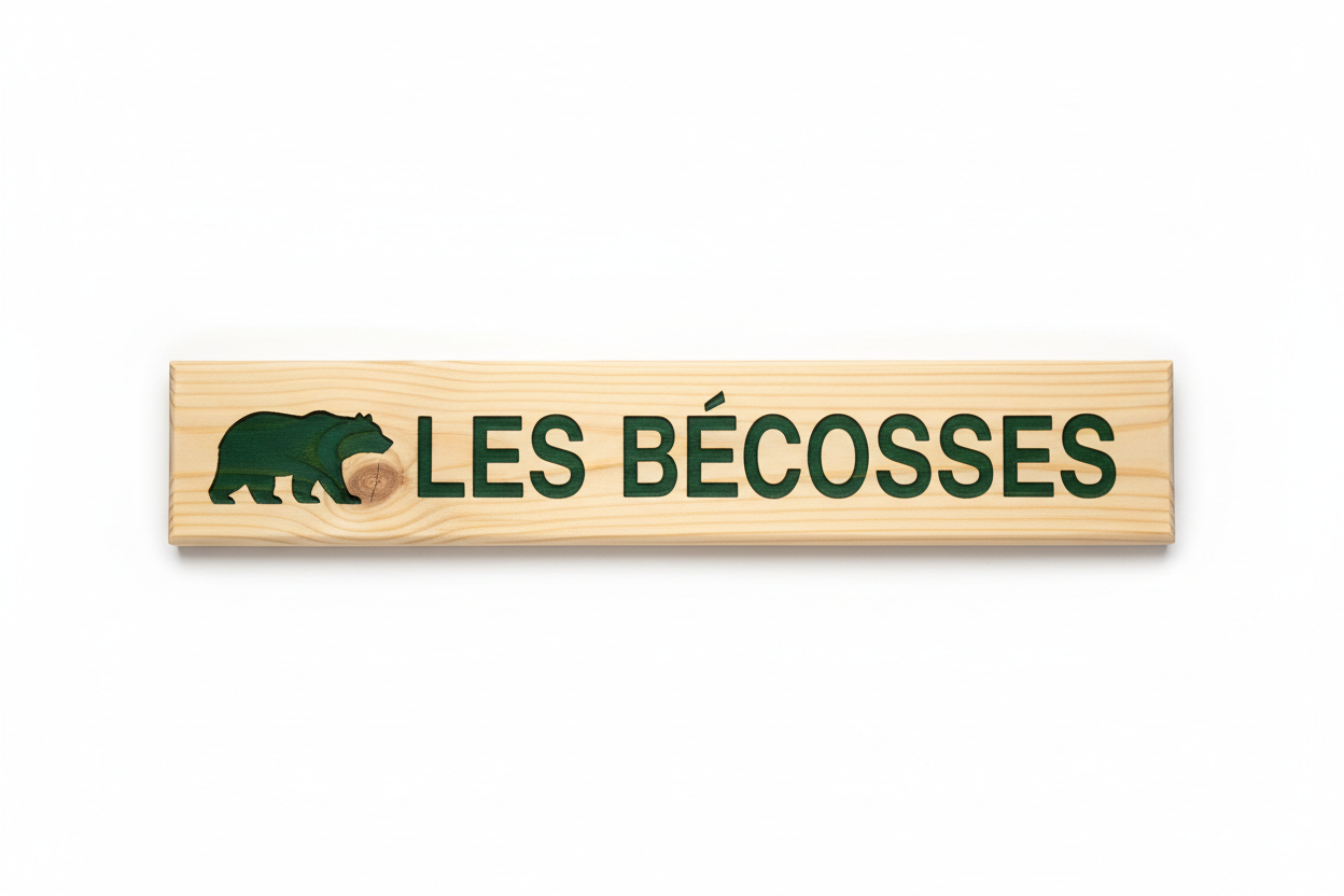 Rustic Pine Location Signs — Cabin, Cottage & Camp