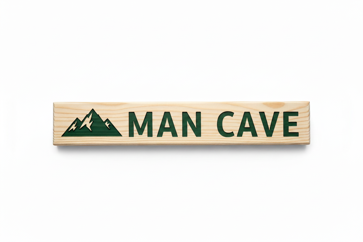 Rustic Pine Location Signs — Cabin, Cottage & Camp
