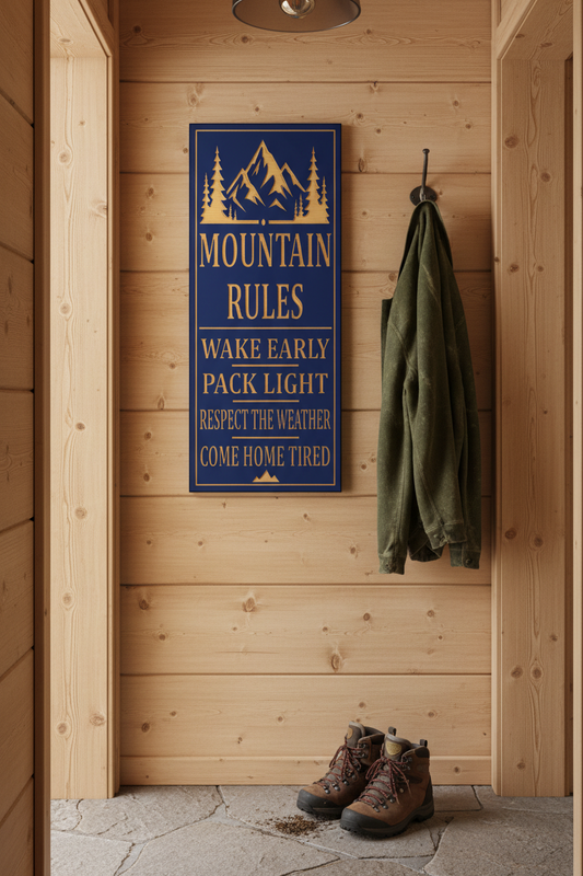 Mountain Rules — Navy Face — Chalet Hallway