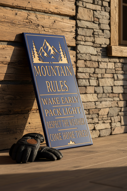 Mountain Rules — Navy Face — Leaning