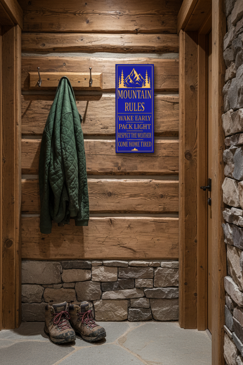 Mountain Rules — Navy Face — Small 8x20