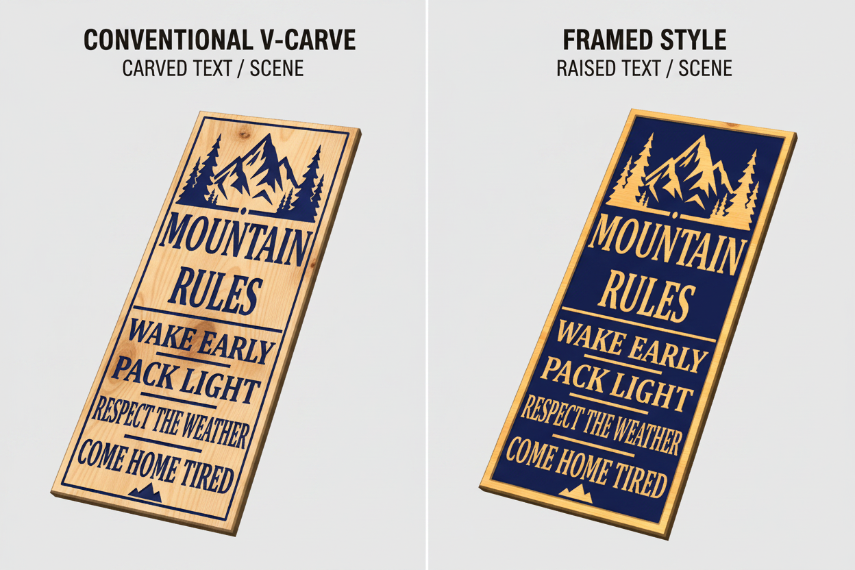 Mountain Rules — Style Comparison with Labels