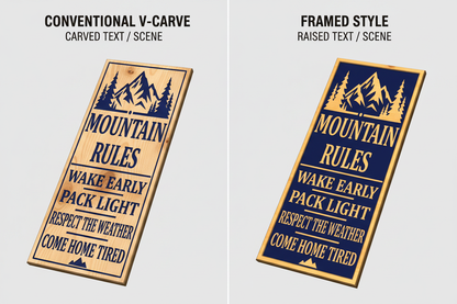 Mountain Rules — Style Comparison with Labels