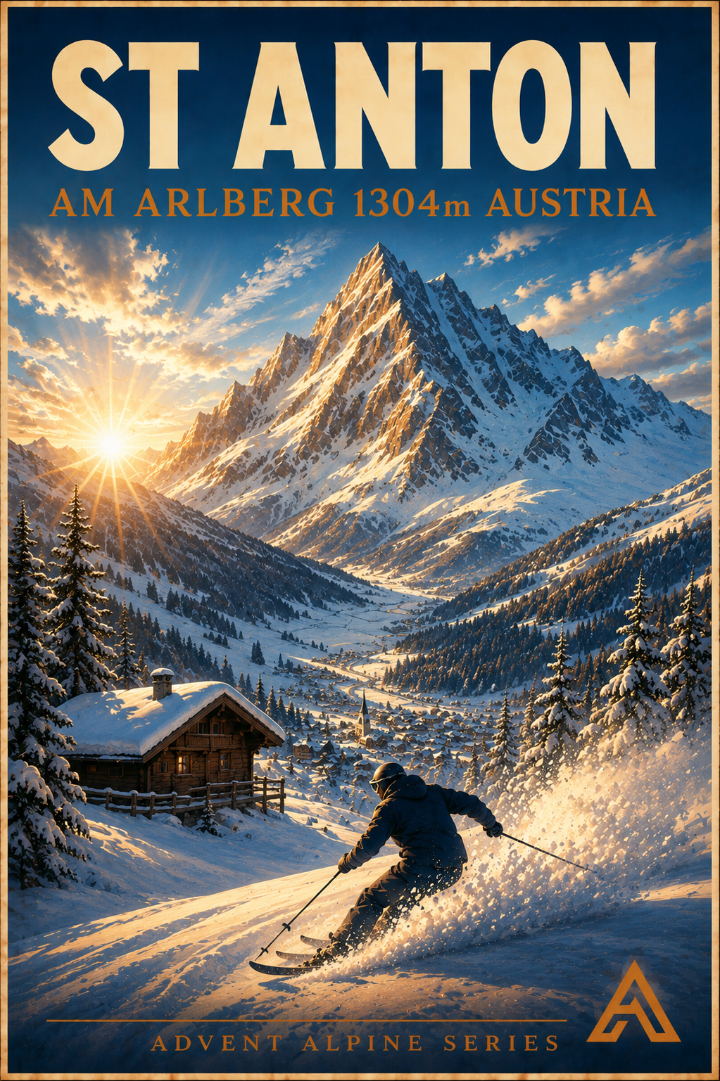 St. Anton am Arlberg — Advent Alpine Series | Framed Art Print