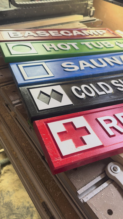 Personalised Raised-Border Ski Trail Sign