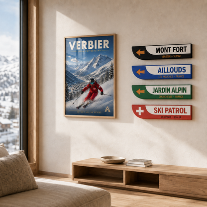 Verbier — Advent Alpine Series | Framed Art Print