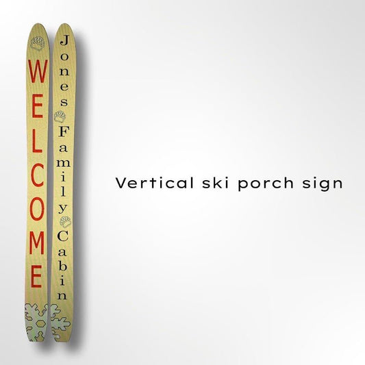 Apres Skis (pair) personalized wood carved sign - Advent Wood Products