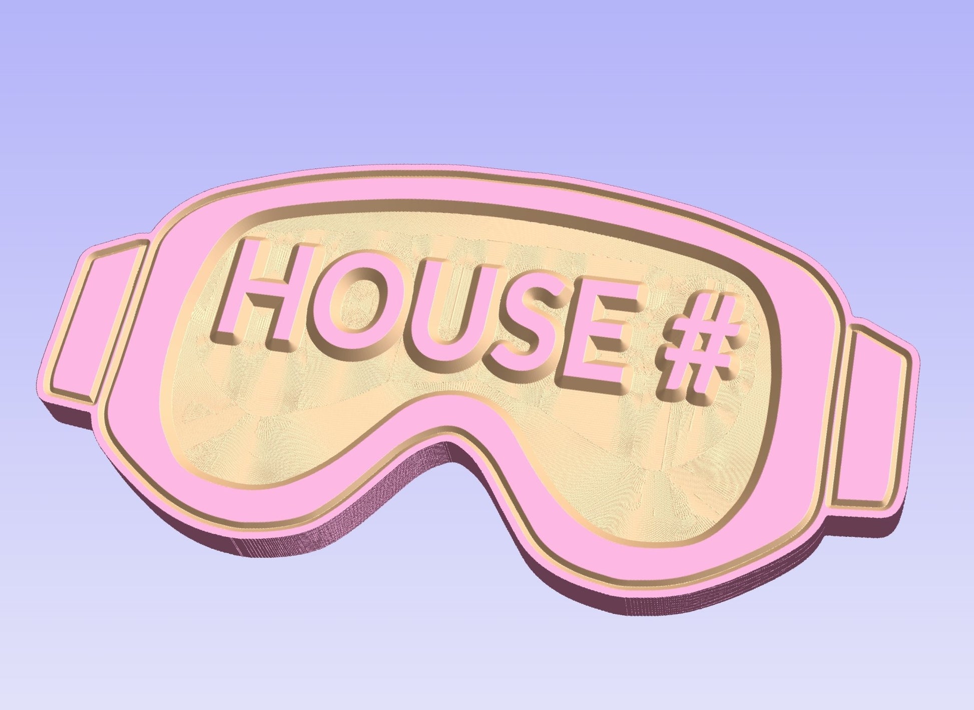 Ski Goggle Shaped name or house number Sign - Advent Wood Products