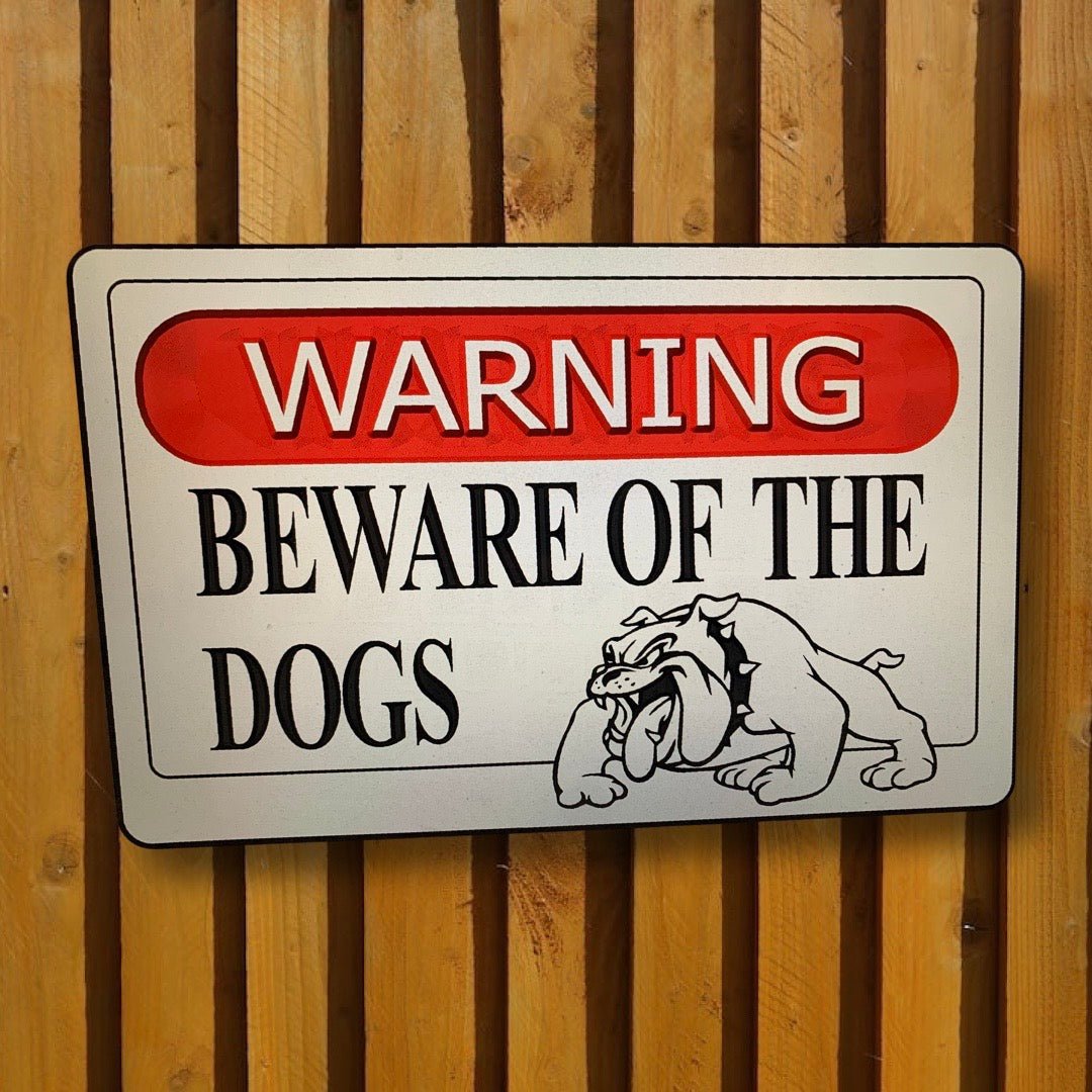 Personalized Beware of Dog(s) warning sign - Advent Wood Products
